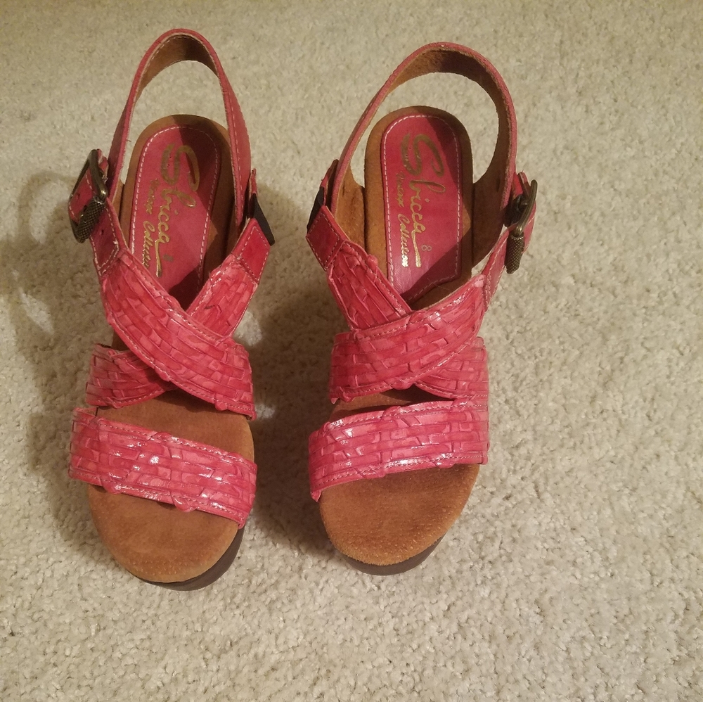 Sbicca Vintage Collection Wood Platform Sandals